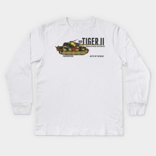 Tiger II 008 Battle of the Bulge Kids Long Sleeve T-Shirt